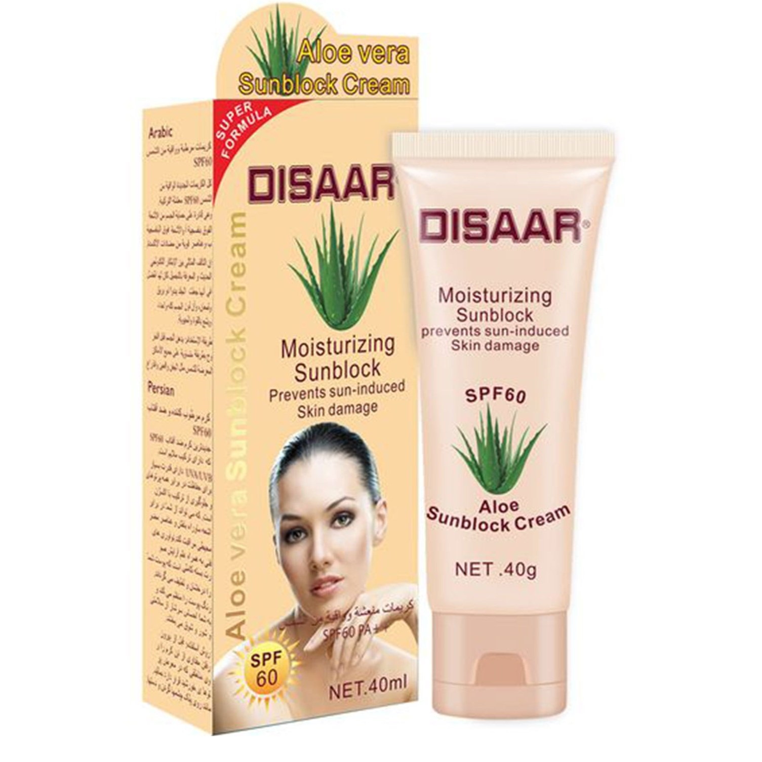 کرم ضد آفتاب دیسار عصاره آلوئه‌ورا DISAAR SPF60